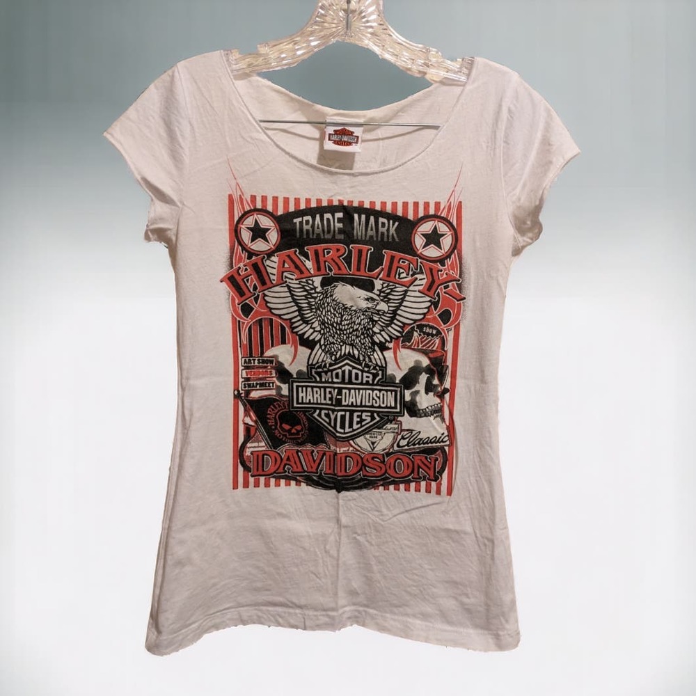 Sleeveless HARLEY DAVIDSON Bald Eagle Bar & Shield Willie G Shirt TX Women's S